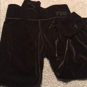 Women’s velvet pink yoga pants